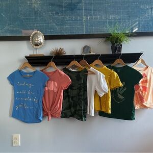 Lot of 7 girls short sleeve tops- Old Navy Habitual Chelsea & Violet and more